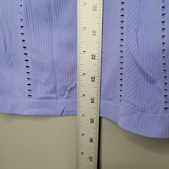 Athleta tank top women's size S Oxygen periwinkle seamless stretch workout gym - Picture 6 of 6